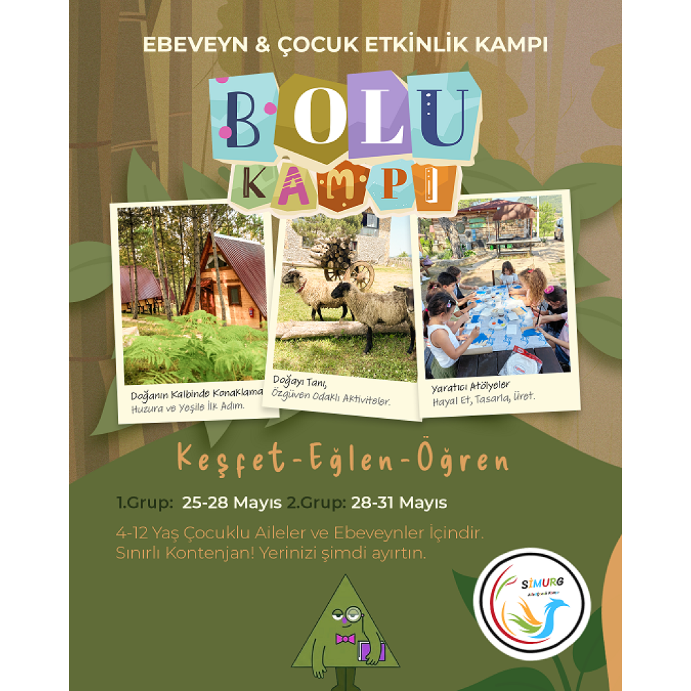 28-31 Mayıs Bayram Özel Bolu Mengen Çocuklu Aile  Kampı(3 Gece 4 Gün)
