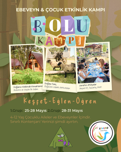 28-31 Mayıs Bayram Özel Bolu Mengen Çocuklu Aile  Kampı(3 Gece 4 Gün)
