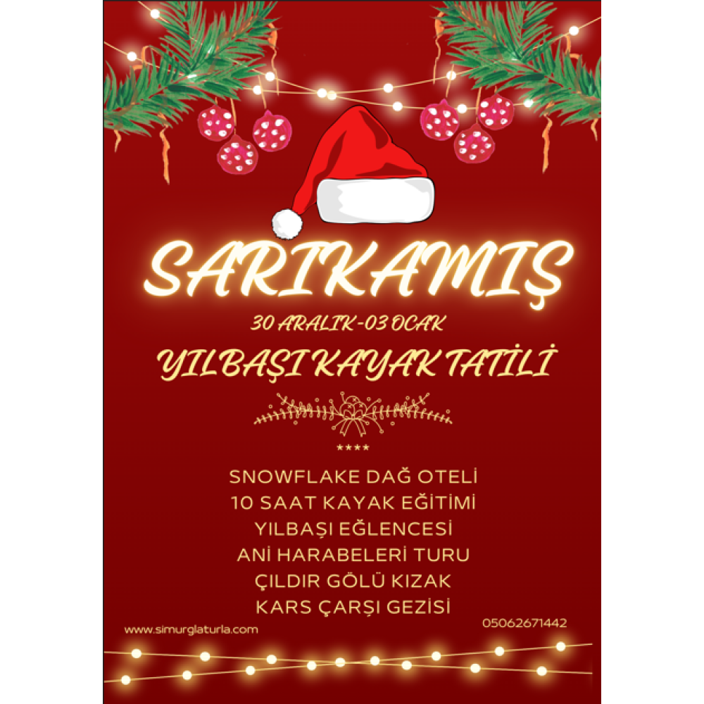 Kars Sarıkamış Yılbaşı Kayak Tatili (30 Aralık-03 Ocak)